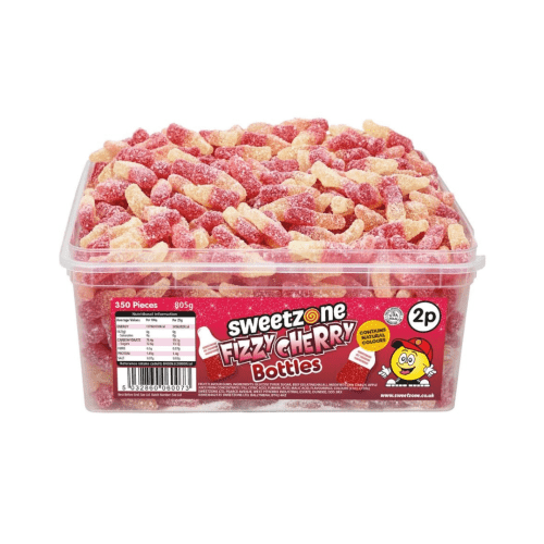 Sweetzone Mini Fizzy Cherry Bottles 805g Pick N Mix Tubs Halal Candy Salad Sweet Snacks
