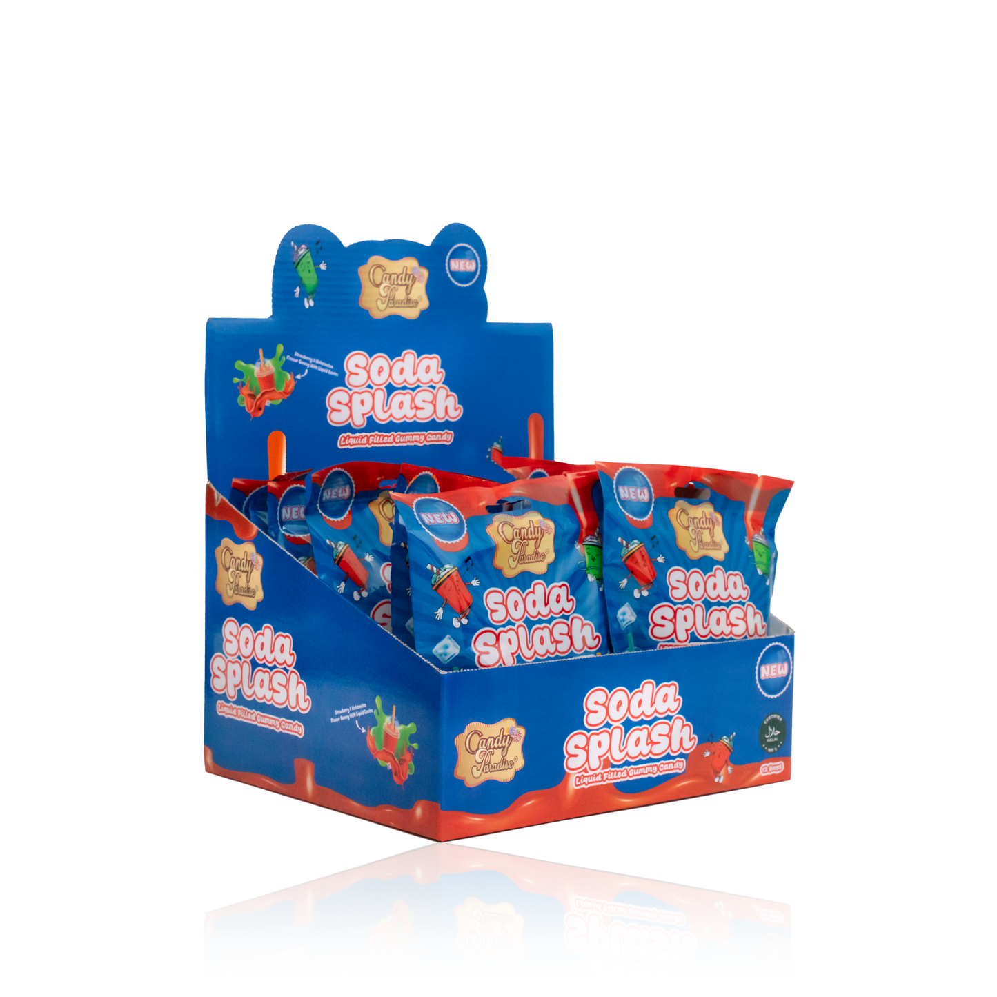 Candy Paradise Soda Splash Liquid Filled Gummies 72g - Frosty Sweet Factory