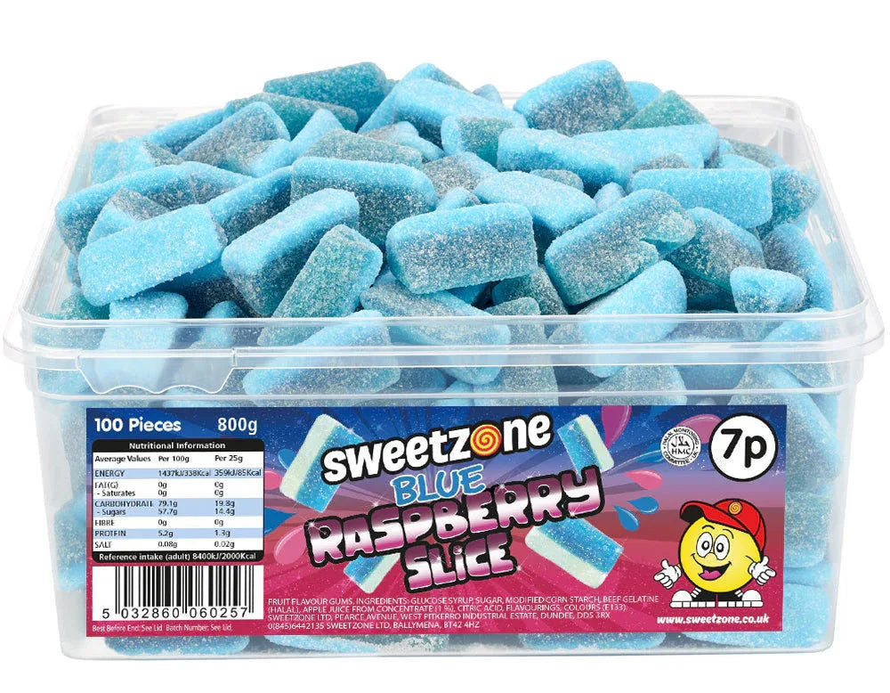 Pick N Mix Rings & Slices Apple, Blue Raspberry, Fizzy, Peach Watermelon Halal Candy Salad Snack Sweets - Frosty Sweet Factory
