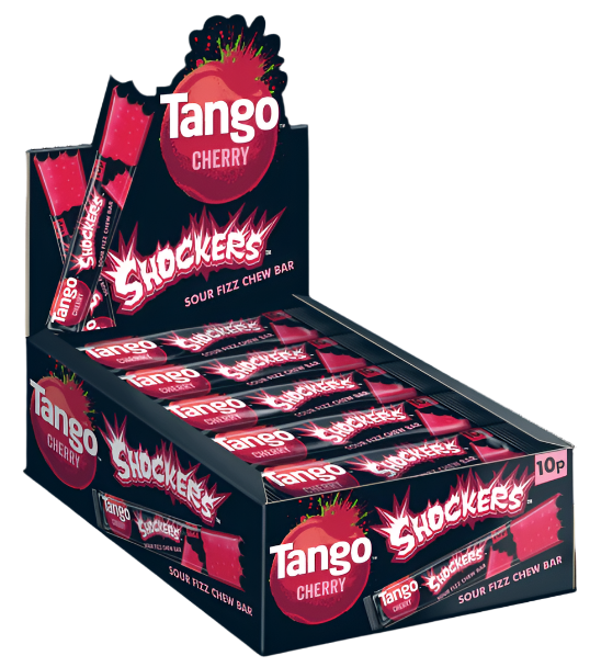 Tango Sherbet Shockers Sour Cherry 10g Chew Bar Halal Vegetarian Vegan Gelatine Free Gluten Free Chew Bars Candy Sweets
