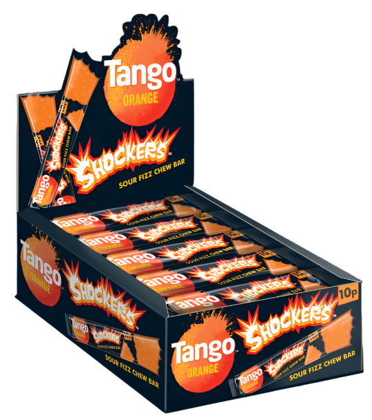 Tango Sherbet Shockers Sour Orange 10g Chew Bar Halal Vegetarian Vegan Gelatine Free Gluten Free Chew Bars Candy Sweets