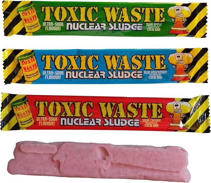 Toxic Waste Nuclear Sludge Chew Bars Sweet Mix Vegan Vegetarian Halal Sour Candy - Frosty Sweet Factory
