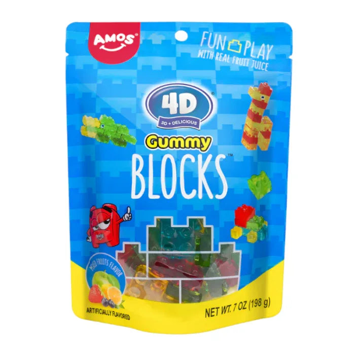 Amos 4D Gummy Blocks 7oz 198g - Frosty Sweet Factory