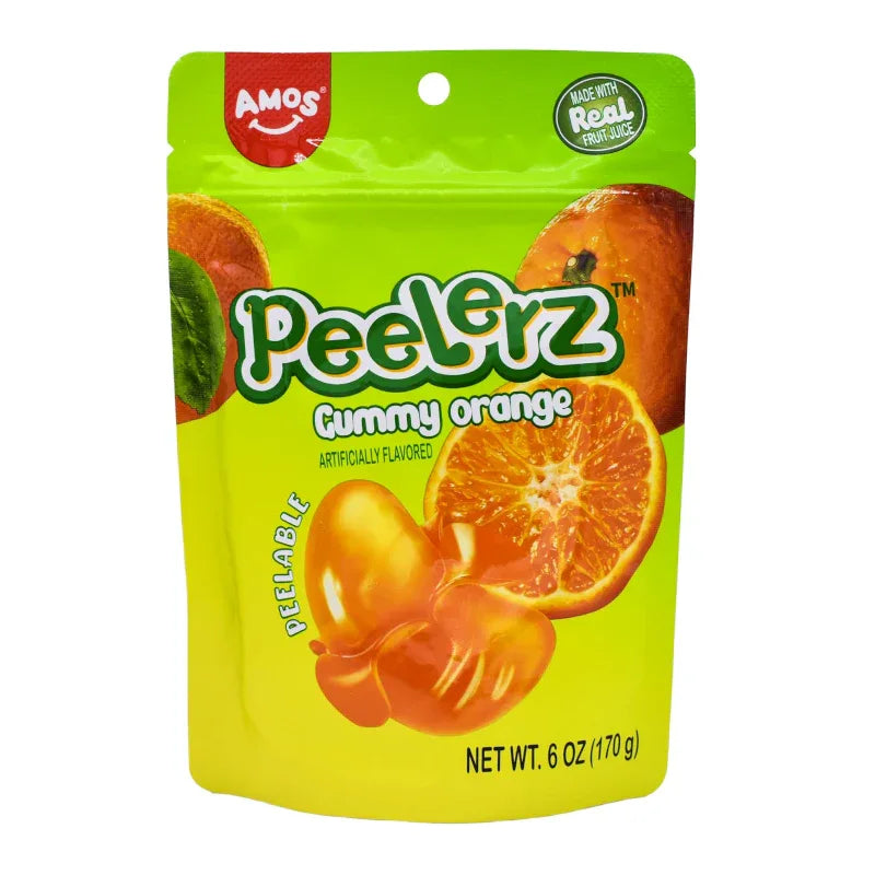 Amos Gummy Peelerz Orange 6oz (170g) - Frosty Sweet Factory