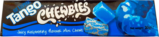 Tango Chewbies Blue Raspberry Mini Chews 30g Halal Vegetarian Vegan Stick Pack Candy Sweets - Frosty Sweet Factory