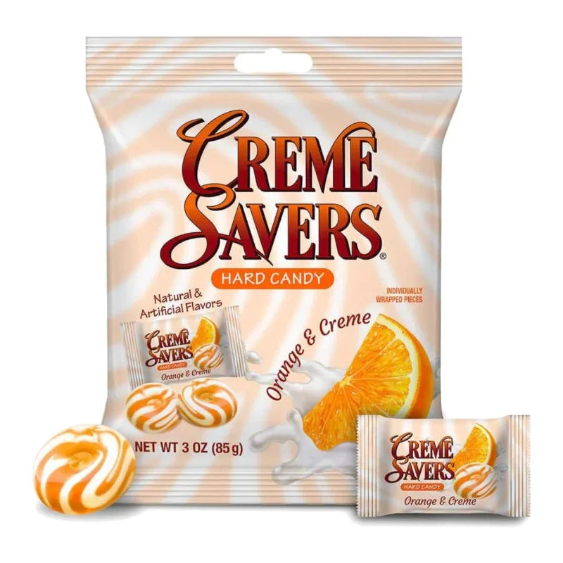 Creme Savers Hard Candy Orange & Creme 3oz (85g) - Frosty Sweet Factory