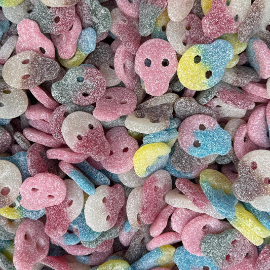 Pick N Mix Fizzy Jelly Skulls Sweets 600g Tub Mix Halal Vegan Vegetarian Candy