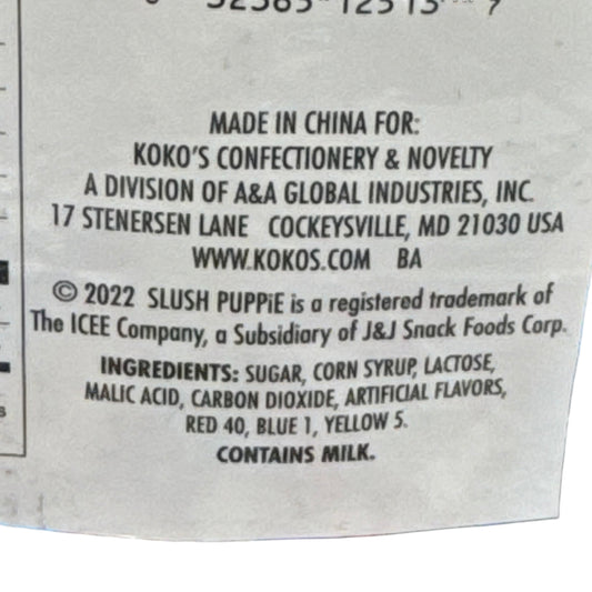 Slush Puppie 4 Flavour Popping Candy 0.04oz (1g) Pick N Mix USA Candy Salad Sweet Snacks