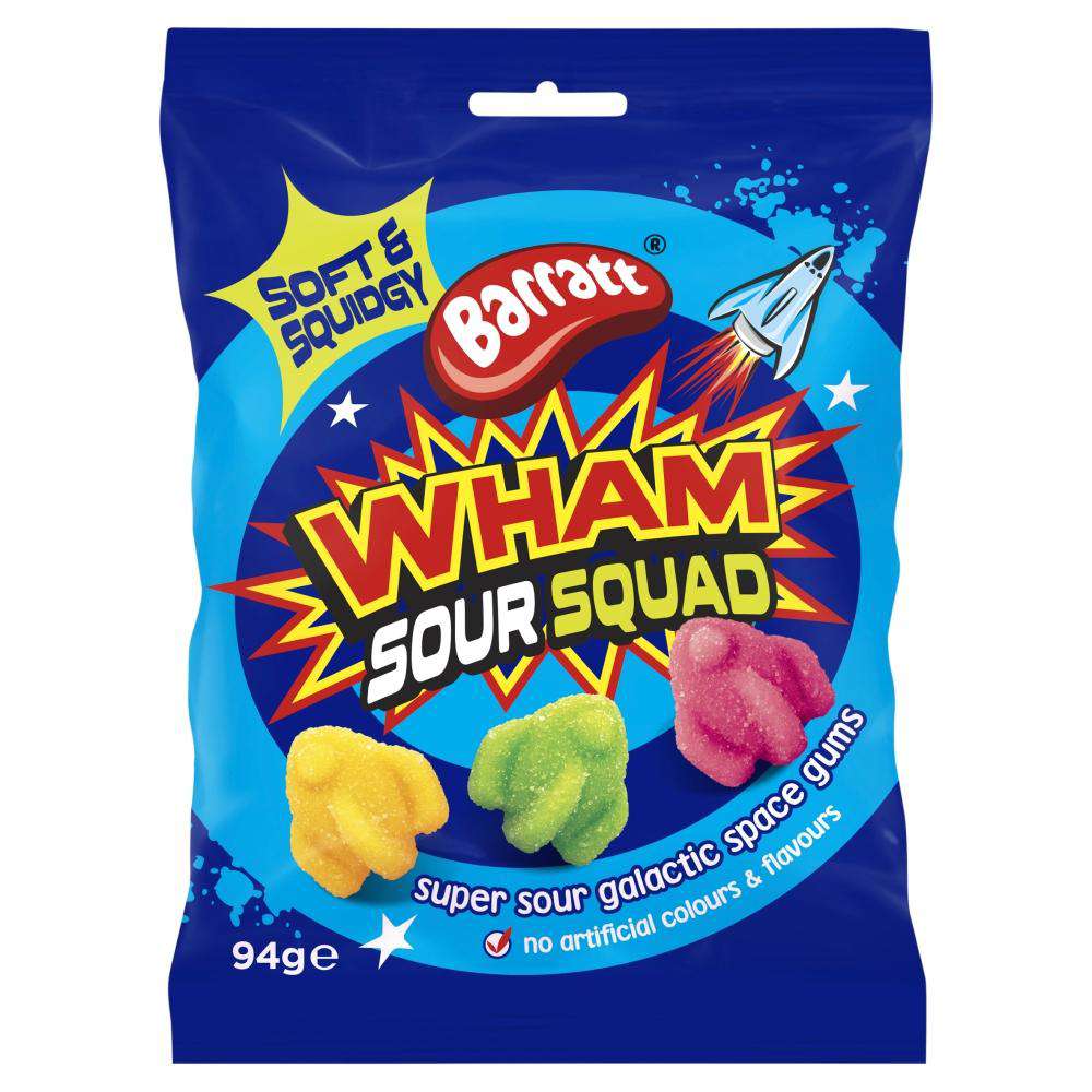 Barratt Sour Squad 94g, Sour, Cherry, Apple, Lemon, Raspberry, No Artificial Colours, No Artificial Flavours - Frosty Sweet Factory