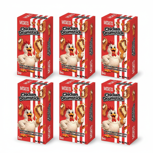 Pack of 6 Miskets Chocolate Chicken Drumstick candy boxes