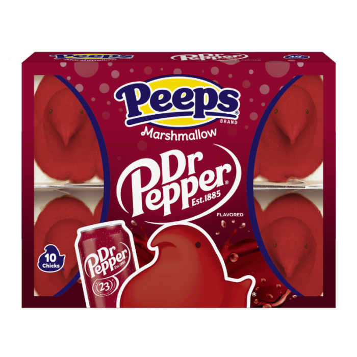 Peeps Marshmallow Dr Pepper Marshmallow Chicks 10 Pack - 3oz (85g)