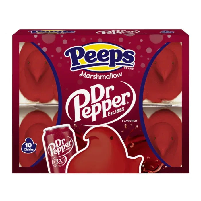 Peeps Marshmallow Dr Pepper Marshmallow Chicks 10 Pack - 3oz (85g) - Frosty Sweet Factory