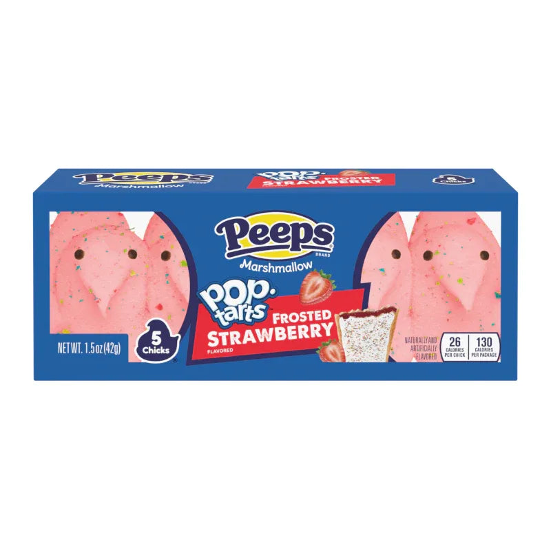 Peeps Frosted Strawberry Poptart Chicks 1.5oz - 42g 5PK - Frosty Sweet Factory