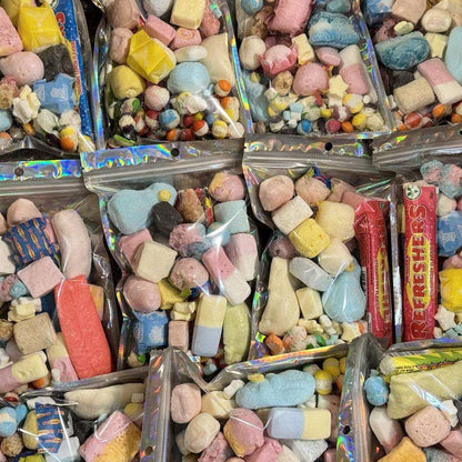 Freeze Dried Jumbo 160g XL Bag (not full of skittles). Huge Freeze Dried Candy Salad Snack Variety Bundle. Sour, Halal, Vegetarian available - Frosty Sweet Factory