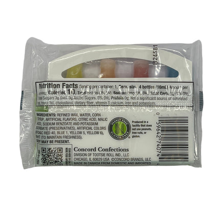 Cry Baby Sour Wax Candy Bottles 4 Pack 1.36oz (39g) American Liquid Filled Mini Wax Drink Bottle Wax Candy USA Very Sour Candy Snack