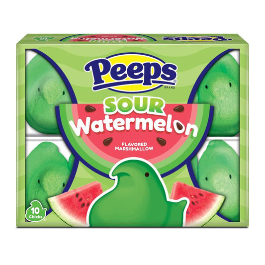 Peeps Sour Watermelon Marshmallow Chicks 10 Pack 3oz - 85g USA Candy Mallow Sweets
