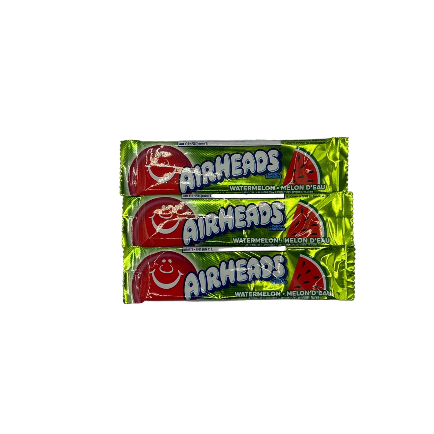 CLEARANCE: Airheads Chew Bar Watermelon 0.55oz (15.6g) Full-Size Taffy Individually Wrapped USA Candy Chew Bar Vegan Vegetarian Halal Gluten Free Candy Snack