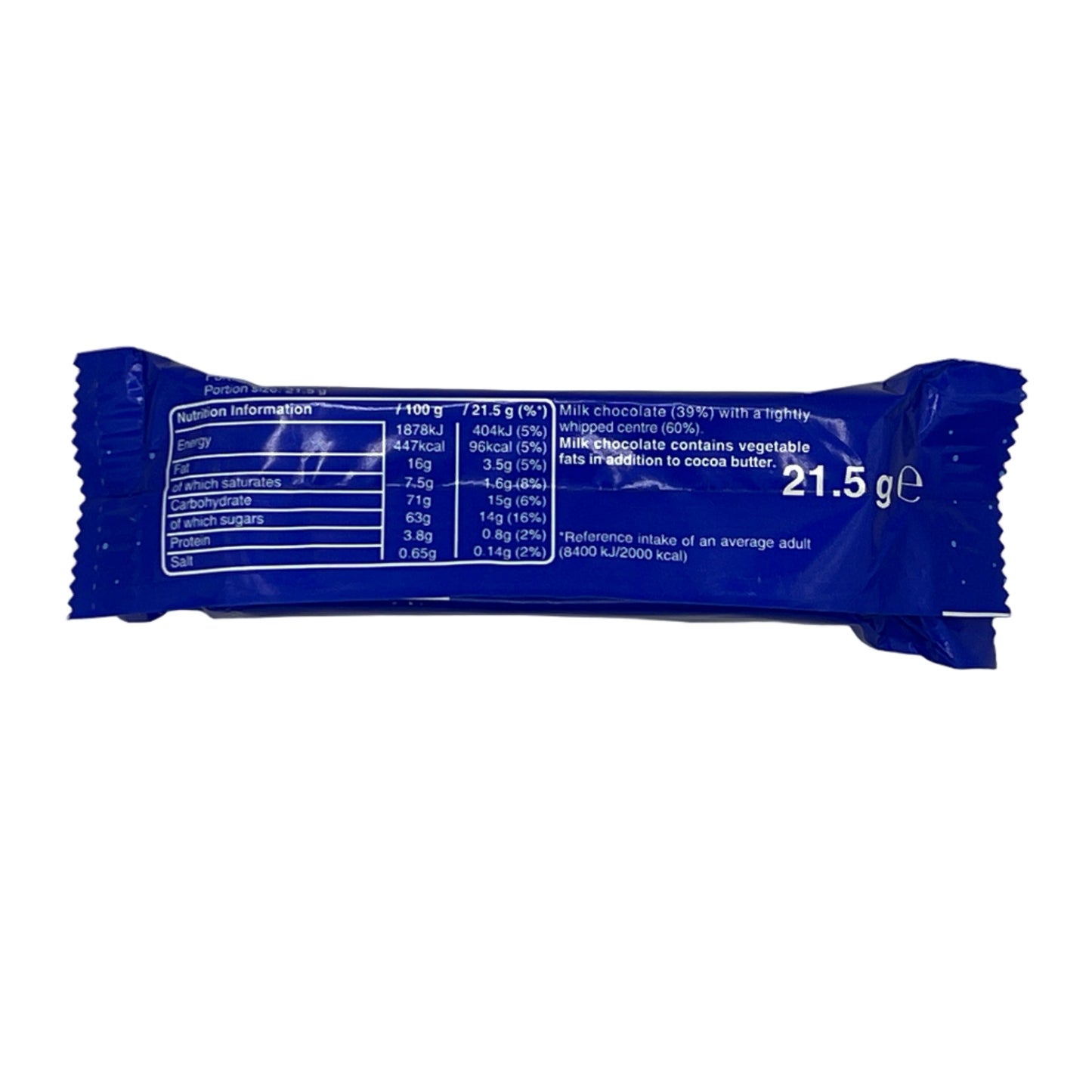 Milky Way Nougat & Milk Chocolate Snack Bar 21.5g, Milk Chocolate, Gelatine Free, Halal, Vegetarian