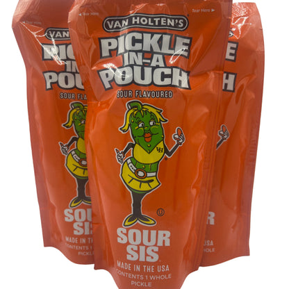 Van Holtens Pickle In A Pouch Sour Sis (306g) American Jumbo USA Large Pickles Sour Dill