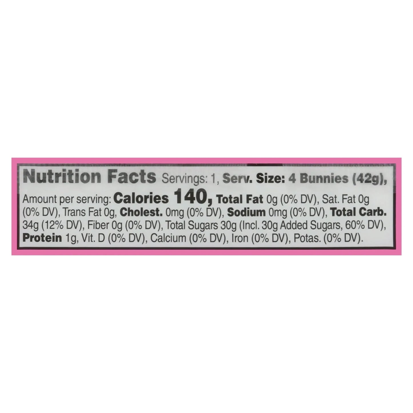 Peeps Pink Marshmallow Bunnies 4 Pack 1.5oz - 42g USA Candy Mallow Sweets