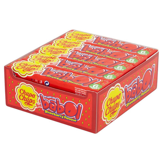 Chupa Chups Big Babol Strawberry Flavour Soft Bubble Gum 27.6g - Frosty Sweet Factory