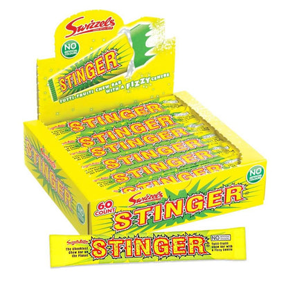 Swizzels Stinger Chew Bars 18g Sour Chew Bars Vegan Halal Vegetarian