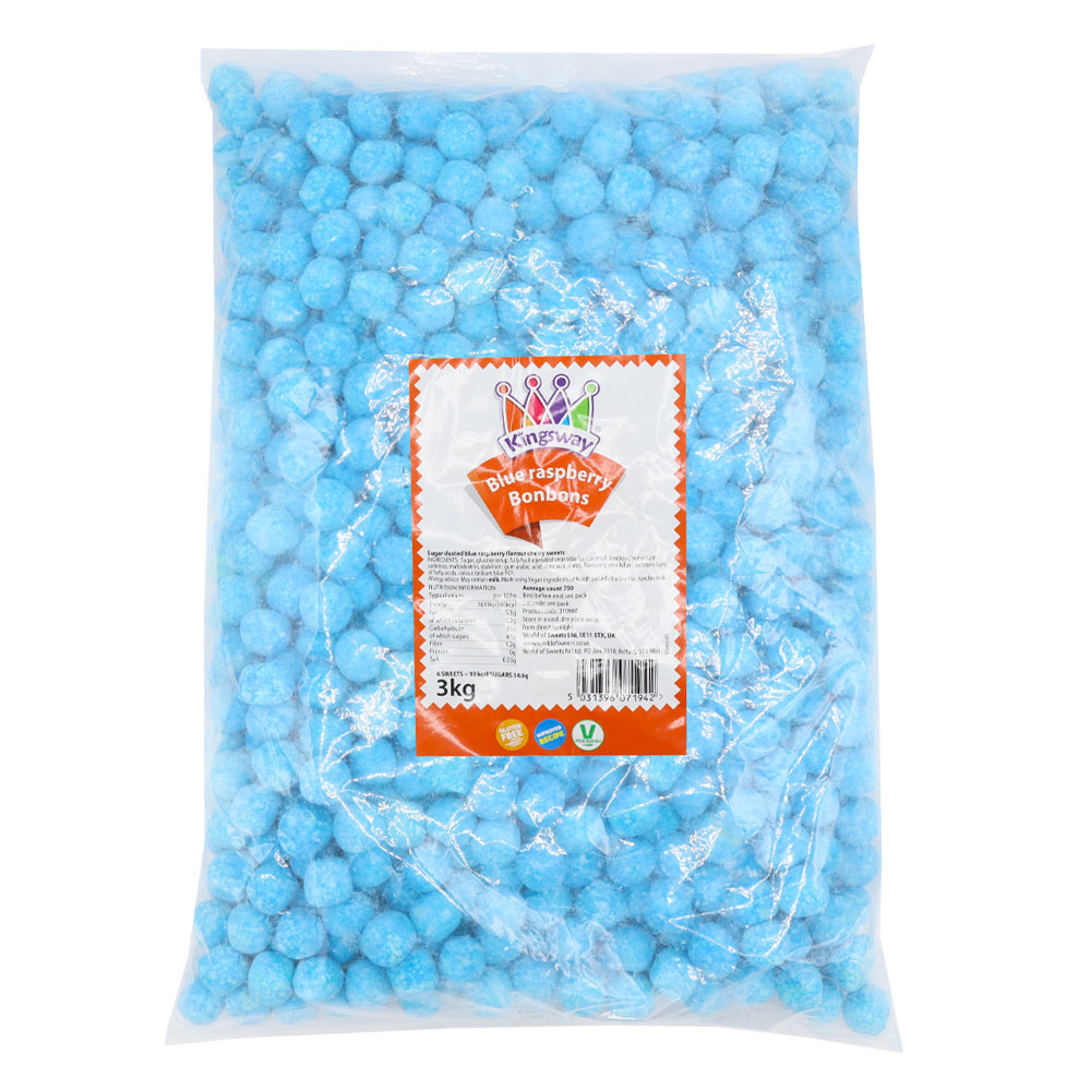 Bon Bons Blue Raspberry Vegetarian Halal Gluten Free Candy Pick N Mix Sweets
