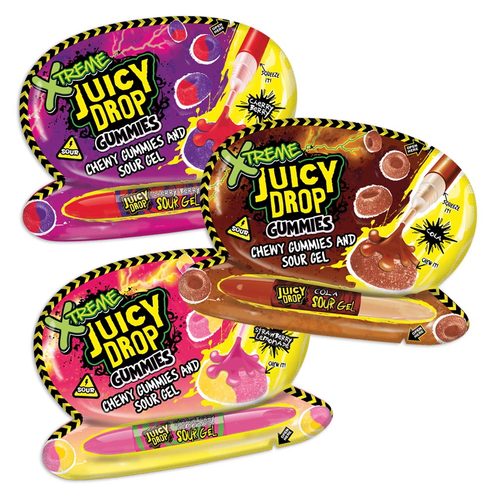 CLEARANCE: Bazooka Xtreme Juicy Drop Gummies 67g Sour Gel Candy Sweets