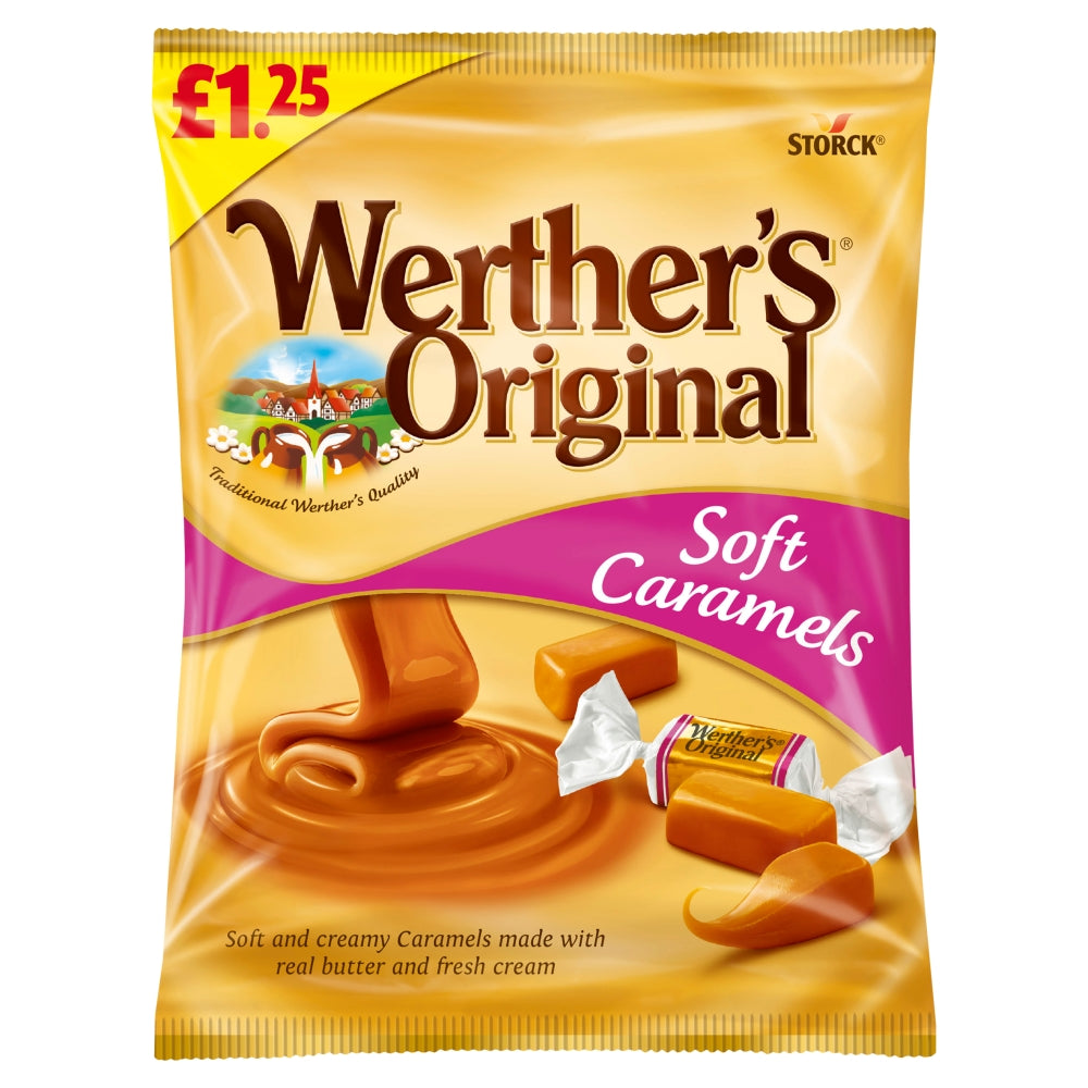 Werther's Original Soft Caramels 110g £1.25 PMP Sweets Candy - Frosty Sweet Factory
