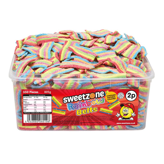 Sweetzone Mini Fizzy Rainbow Belts Mix Halal Candy Pick N Mix Sweets