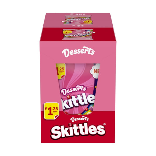 Skittles Sweets Dessert Flavoured Treat Bag 125g PMP, PMP, Vegan Vegetarian Halal Candy Sweet Snacks