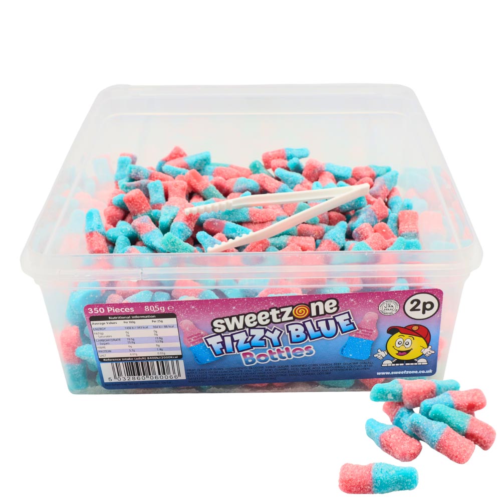 Sweetzone Fizzy Bubblegum Bottles 805g Pick N Mix Tubs Halal Candy Snack Sweets
