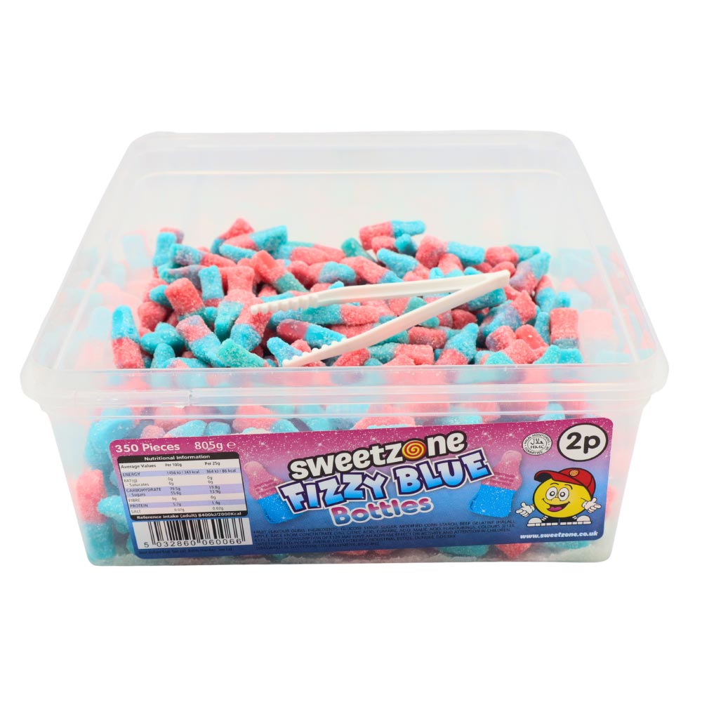 Sweetzone Fizzy Bubblegum Bottles 805g Pick N Mix Tubs Halal Candy Snack Sweets