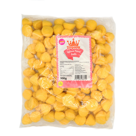 Frostys Paint Balls Yellow Banana & Vanilla Foam Marshmallows Pick N Mix Candy Salad Mallow Snacks