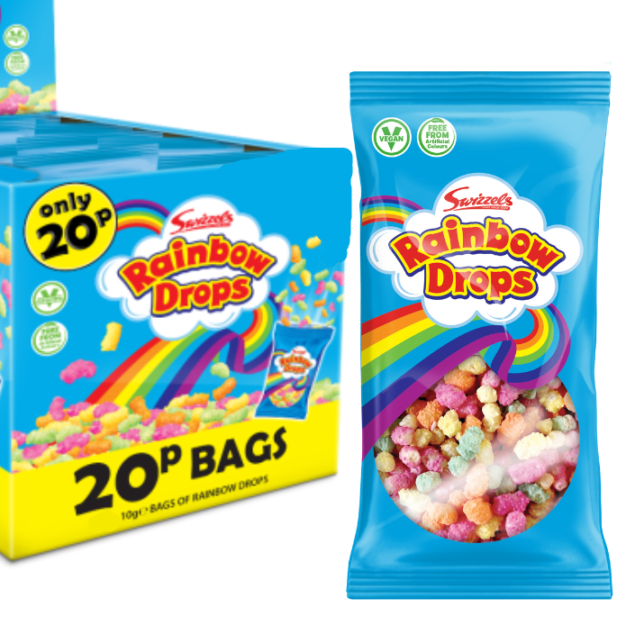 Rainbow Drops 10g Bags Vegetarian Candy Snacks