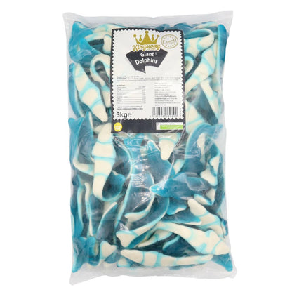 Kingsway Giant Dolphins 3KG Pick N Mix Foam Sweets Gluten Free Bulk Candy