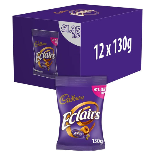 Cadbury Eclairs Chocolates 130g Vegetarian, Halal Candy Milk Chocolate Sweets