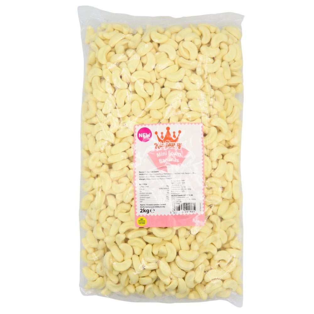Kingsway 2KG Mini Foam Bananas Candy Sweet Pick N Mix Snacks