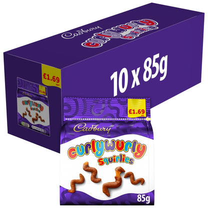 Cadbury Curly Wurly Squirlies Chocolate Bag 85g Halal Vegetarian