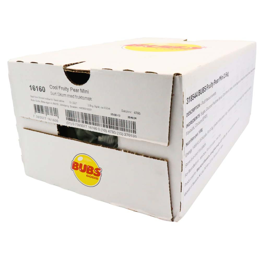 BUBS Swedish Candy Fruity Pear Minis Pick N Mix Sweets