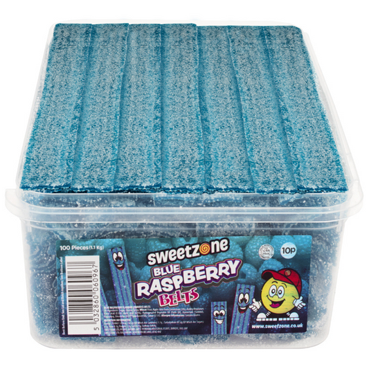Pick N Mix Tubs Fizzy Blue Raspberry Belts Sweetzone Halal Candy Sweets