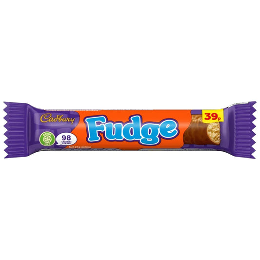 Cadbury Fudge Chocolate Candy Bar 22g Vegetarian Halal Milk Chocolate