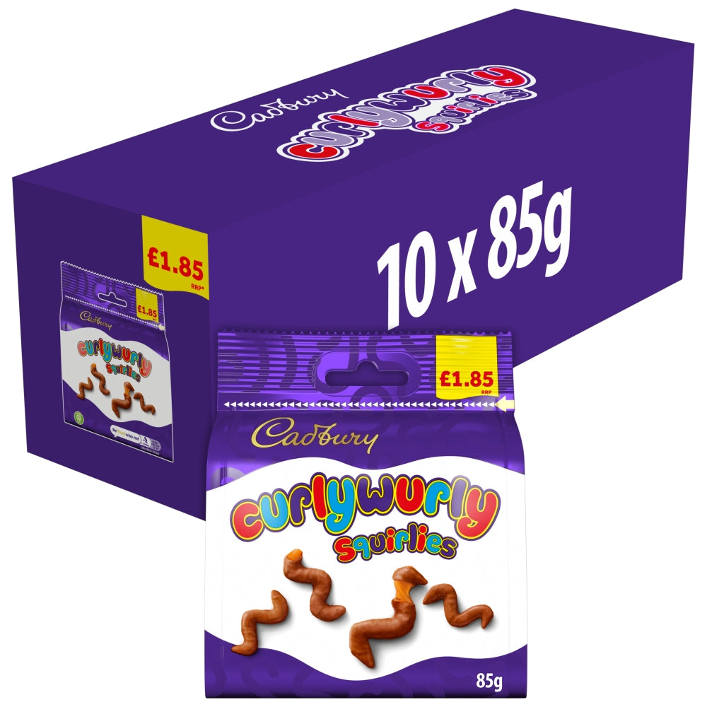 Cadbury Curly Wurly Squirlies Chocolate Bag 85g Halal Vegetarian