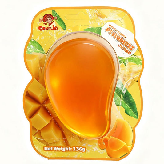 Crazy Jo Peelablezz Jumbo Mango Gummy 136g Peelable Candy Sweets