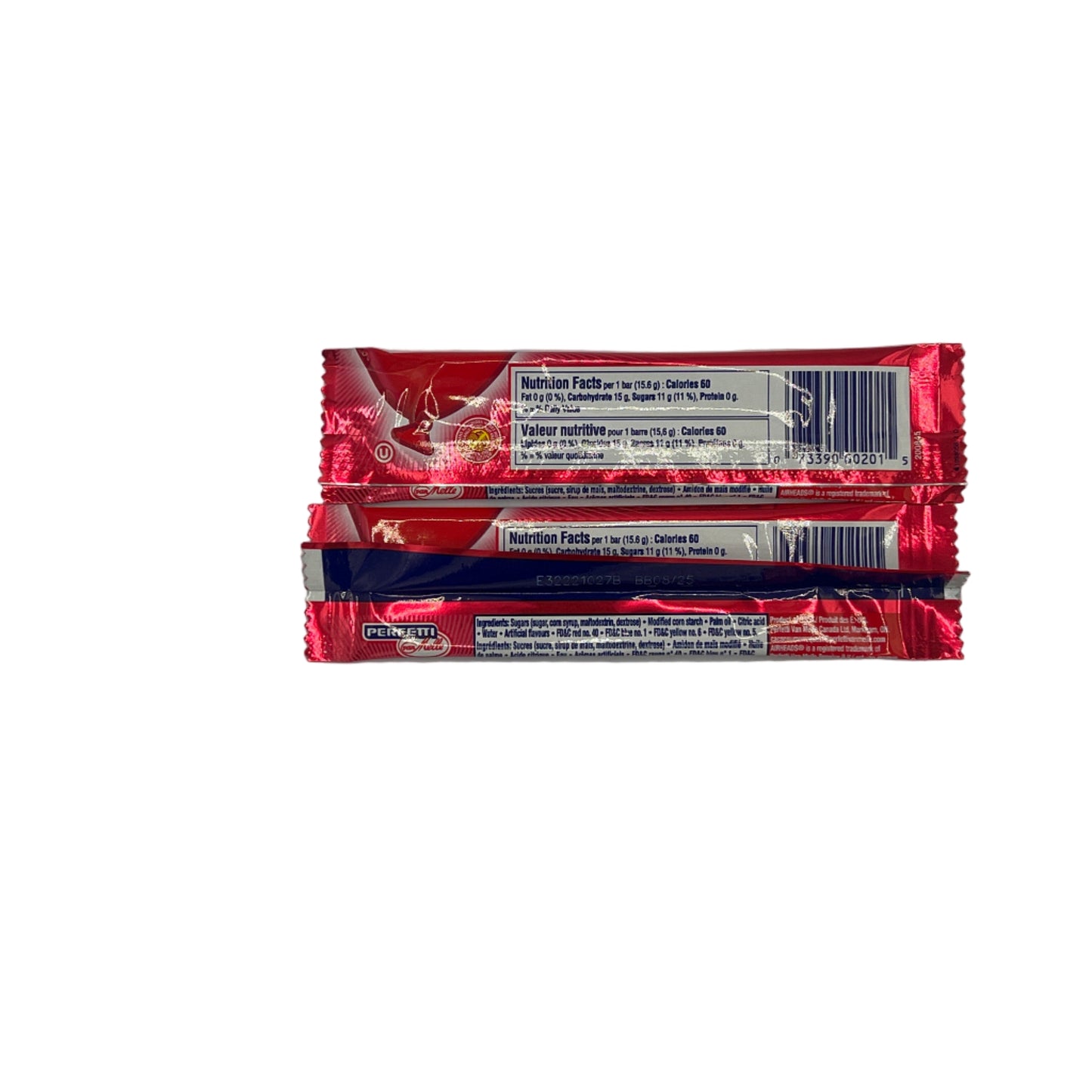 CLEARANCE: Airheads Chew Bar Cherry 0.55oz (15.6g) Full-Size Taffy Individually Wrapped USA Candy Chew Bar Vegan Vegetarian Halal Gluten Free Candy Snack