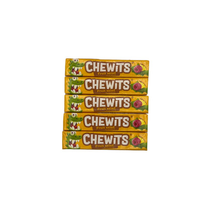 Chewits Chews Fruit Salad Flavour Stick Pack 30g Vegetarian Halal Gelatine Free Candy Sweet Snacks