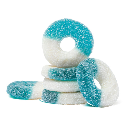 Frostys Gummi Rings Blue Raspberry USA Pick N Mix Candy Salad Snack Sweets