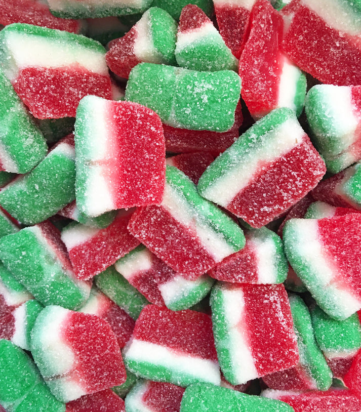 Frostys Rings & Slices Pick N Mix Apple, Blue Raspberry, Fizzy, Peach Watermelon Halal Candy Salad Snack Sweets