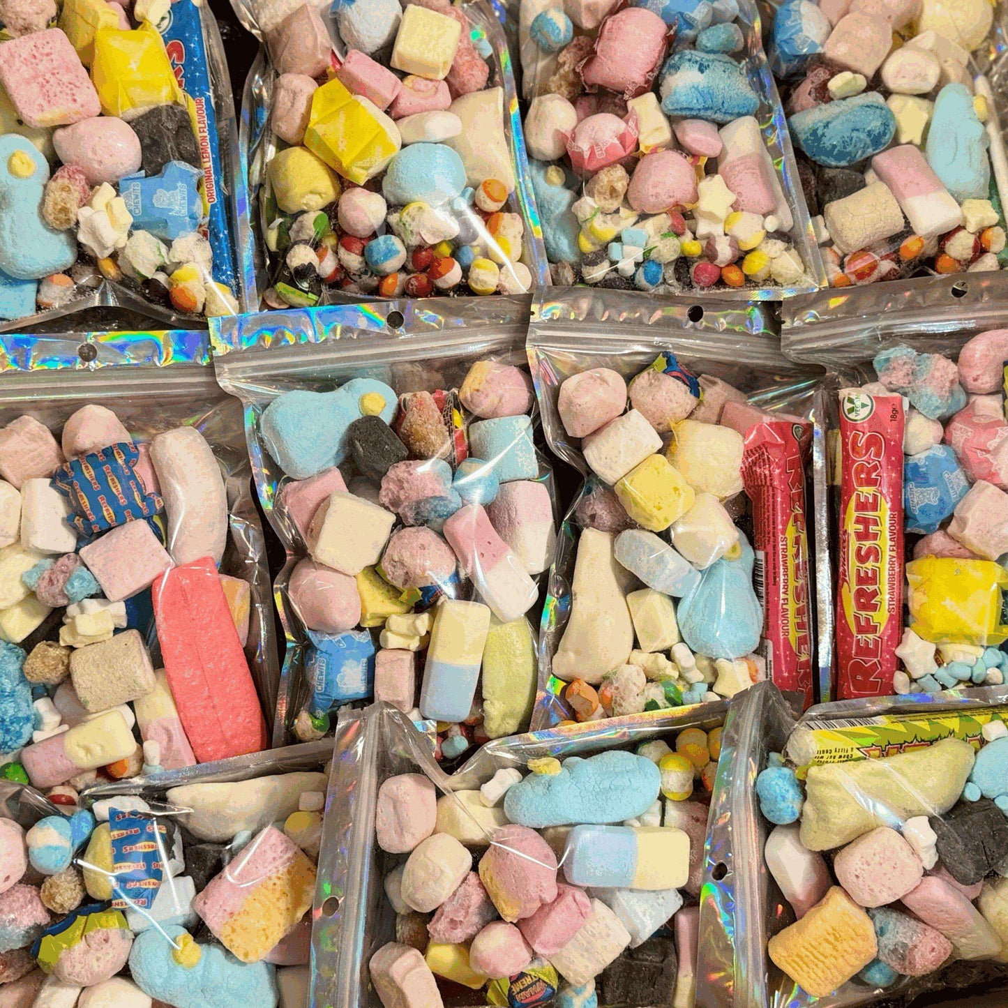 Freeze Dried Jumbo 160g XL Bag (not full of skittles). Huge Freeze Dried Candy Salad Snack Variety Bundle. Sour, Halal, Vegetarian available - Frosty Sweet Factory