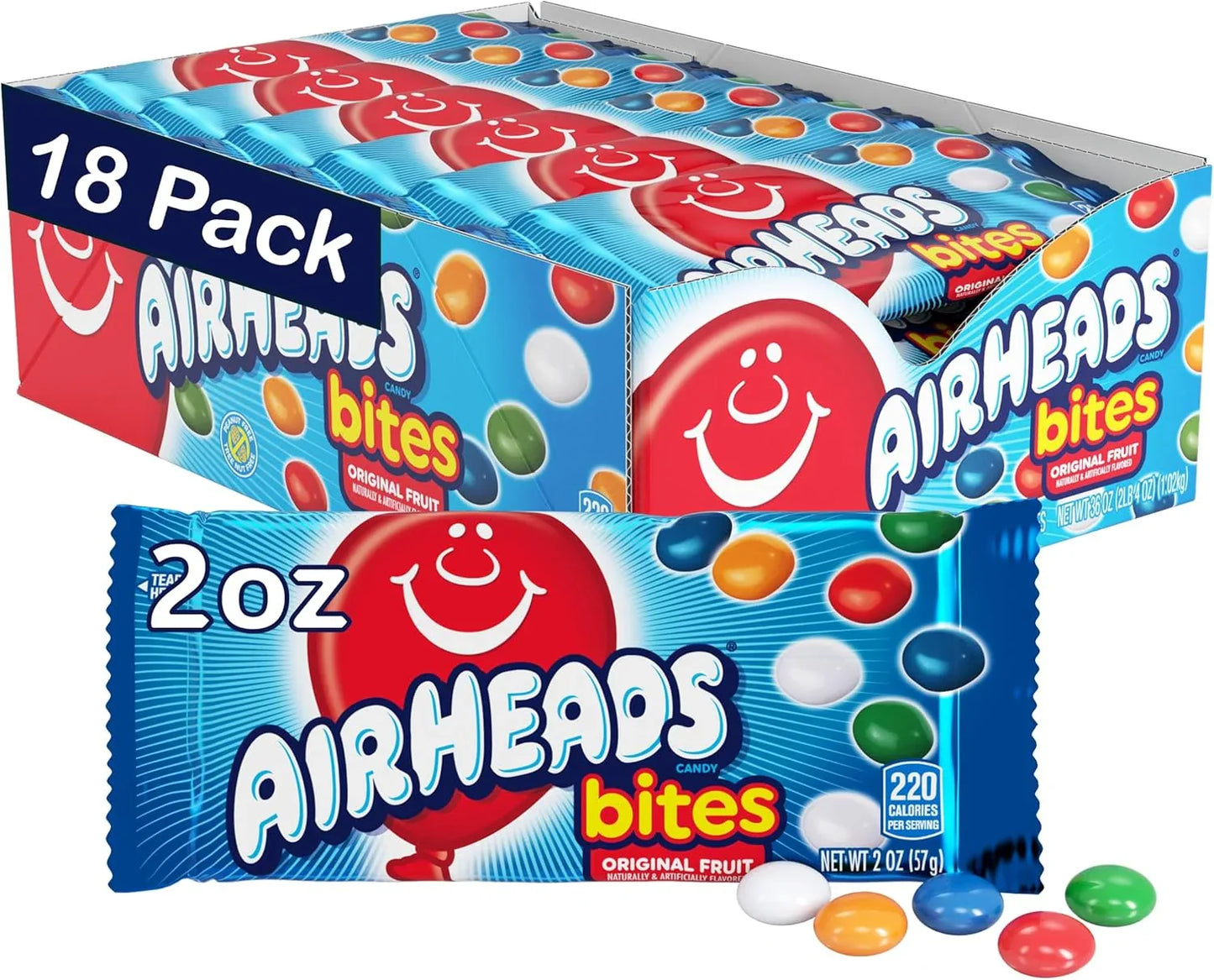 Airheads Bites Original Fruit - 2oz (57g) USA Candy Sweets